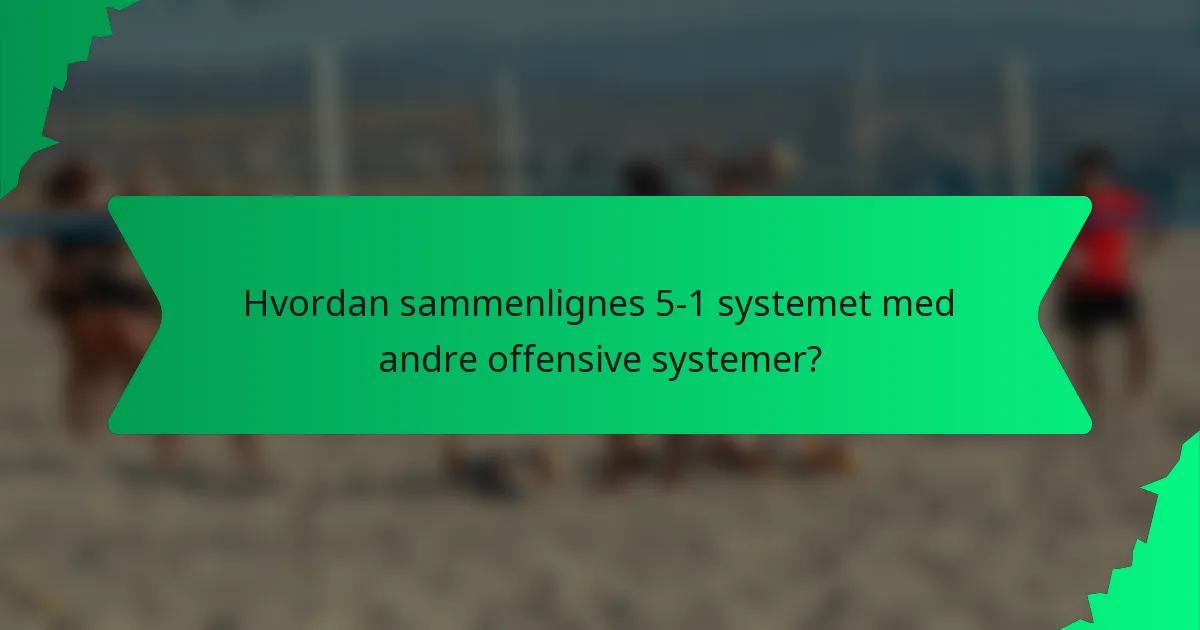 Hvordan sammenlignes 5-1 systemet med andre offensive systemer?